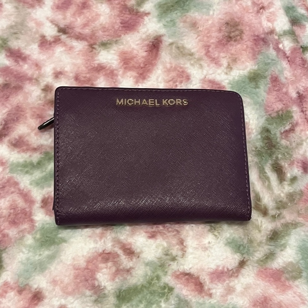 Michael Kors Dark Purple card holder/wallet